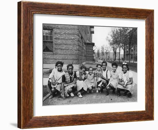 African American Girls Posing on the South Side of Chicago-Gordon Coster-Framed Photographic Print