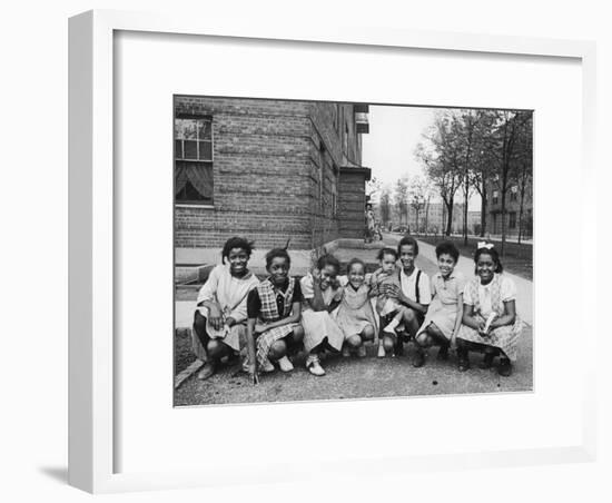 African American Girls Posing on the South Side of Chicago-Gordon Coster-Framed Photographic Print