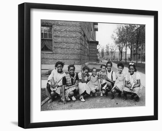 African American Girls Posing on the South Side of Chicago-Gordon Coster-Framed Photographic Print