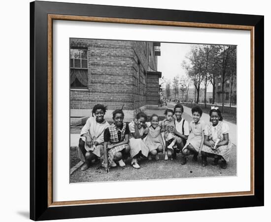 African American Girls Posing on the South Side of Chicago-Gordon Coster-Framed Photographic Print