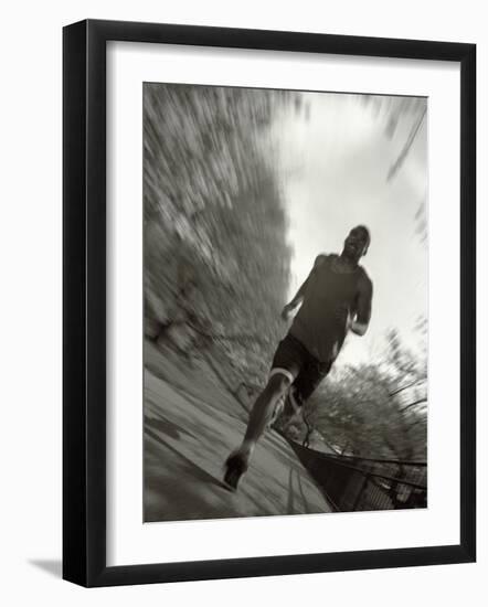 African American Male on a Training Run, New York, New York, USA-Chris Trotman-Framed Photographic Print