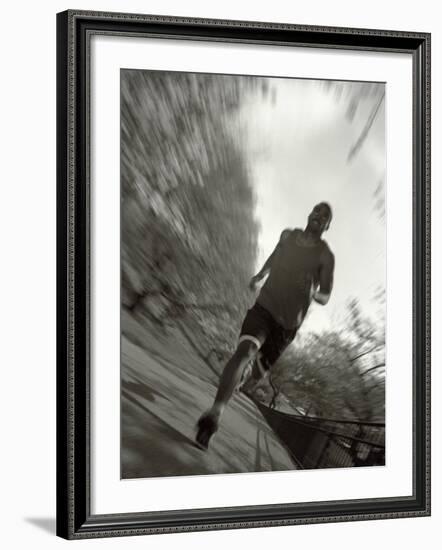 African American Male on a Training Run, New York, New York, USA-Chris Trotman-Framed Photographic Print