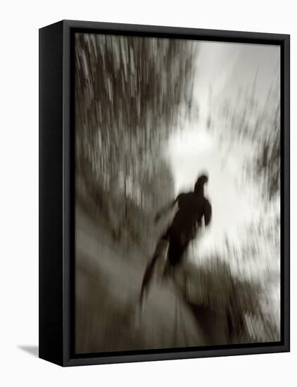 African American Male on a Training Run-Chris Trotman-Framed Premier Image Canvas