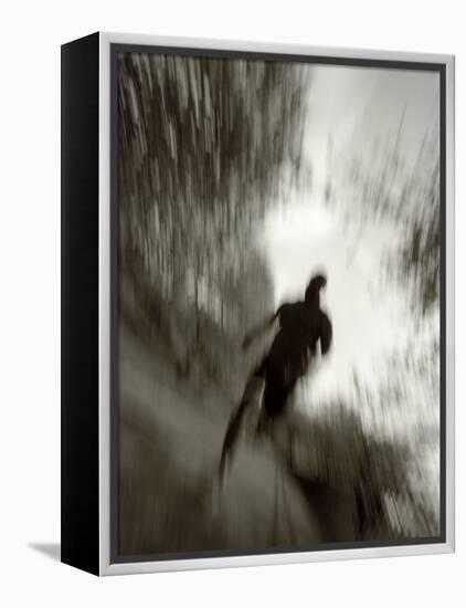 African American Male on a Training Run-Chris Trotman-Framed Premier Image Canvas