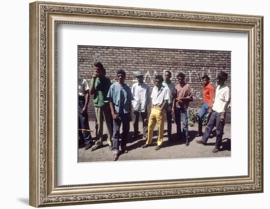 African American Men in Chicago Street Gang Devils Disciples, Chicago, IL, 1968-Declan Haun-Framed Photographic Print
