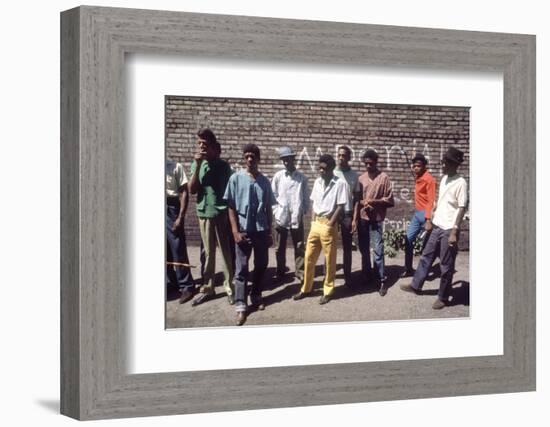 African American Men in Chicago Street Gang Devils Disciples, Chicago, IL, 1968-Declan Haun-Framed Photographic Print