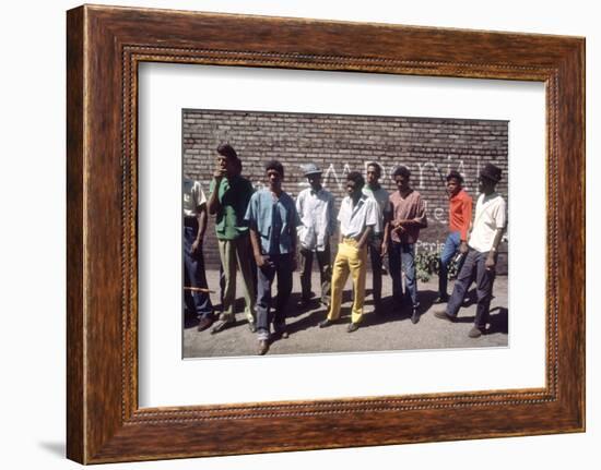 African American Men in Chicago Street Gang Devils Disciples, Chicago, IL, 1968-Declan Haun-Framed Photographic Print