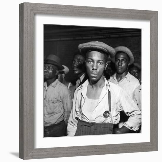 African American Men Rounded Up After Wartime Race Riots Between Blacks and Whites-Gordon Coster-Framed Photographic Print