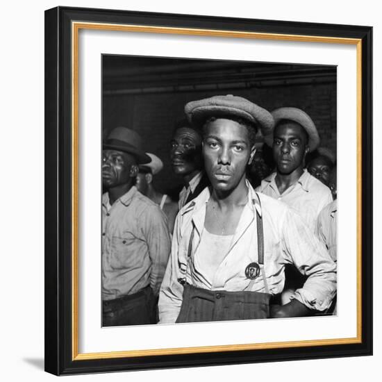 African American Men Rounded Up After Wartime Race Riots Between Blacks and Whites-Gordon Coster-Framed Photographic Print