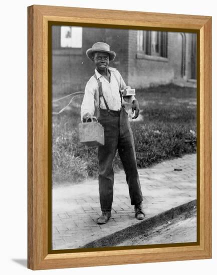 African American shoeshine boy, c.1899-American Photographer-Framed Premier Image Canvas