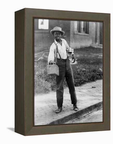 African American shoeshine boy, c.1899-American Photographer-Framed Premier Image Canvas