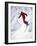 African-American Skier in Red-null-Framed Photographic Print