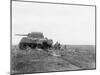 African American Soldiers Prepare to Advance with a Tank Along Empress Augusta Bay, Bougainville-null-Mounted Photo