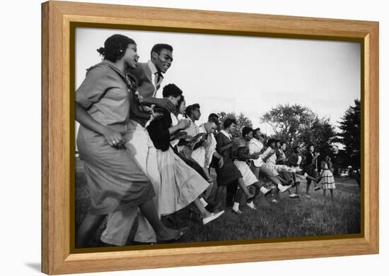 African American Students Dancing Together-Grey Villet-Framed Premier Image Canvas