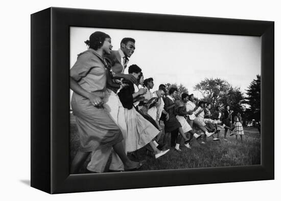 African American Students Dancing Together-Grey Villet-Framed Premier Image Canvas