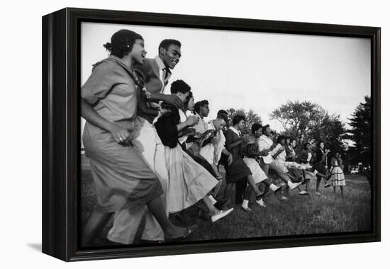 African American Students Dancing Together-Grey Villet-Framed Premier Image Canvas