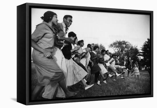 African American Students Dancing Together-Grey Villet-Framed Premier Image Canvas