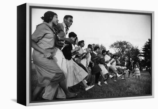 African American Students Dancing Together-Grey Villet-Framed Premier Image Canvas