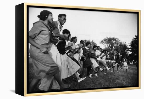African American Students Dancing Together-Grey Villet-Framed Premier Image Canvas