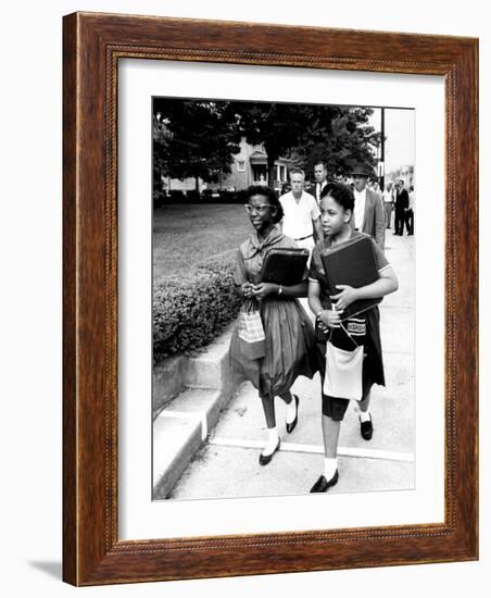 African American Students Going to the 8th Grade as Segregation Ends-Ed Clark-Framed Photographic Print