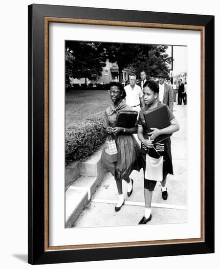 African American Students Going to the 8th Grade as Segregation Ends-Ed Clark-Framed Photographic Print