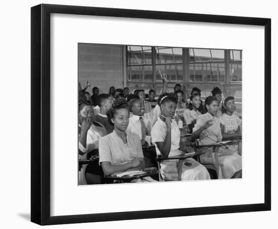 African-American Students in Class at Brand New George Washington Carver High School-Margaret Bourke-White-Framed Premium Photographic Print