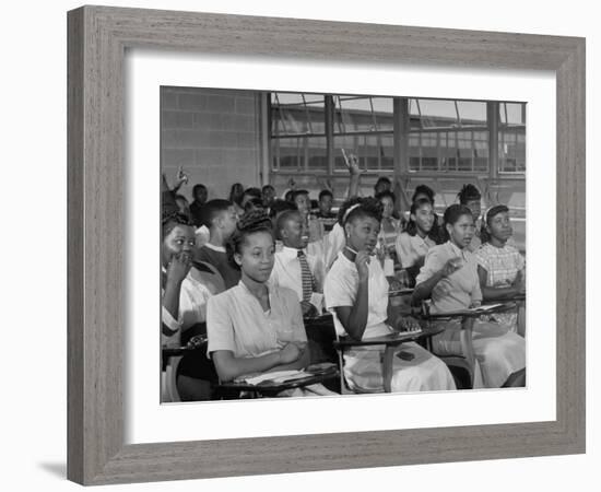 African-American Students in Class at Brand New George Washington Carver High School-Margaret Bourke-White-Framed Photographic Print