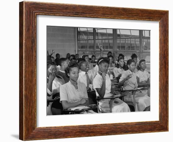 African-American Students in Class at Brand New George Washington Carver High School-Margaret Bourke-White-Framed Photographic Print