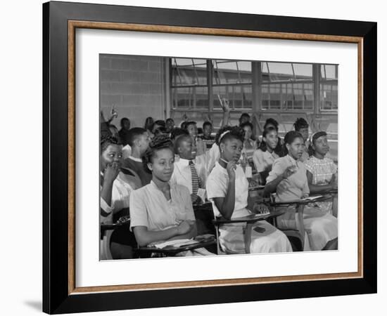 African-American Students in Class at Brand New George Washington Carver High School-Margaret Bourke-White-Framed Photographic Print