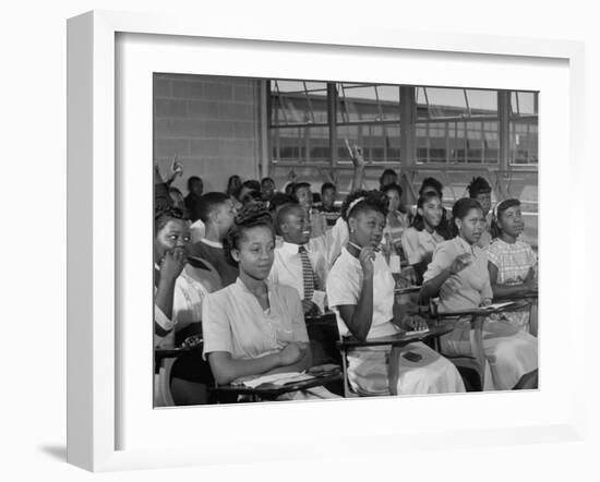 African-American Students in Class at Brand New George Washington Carver High School-Margaret Bourke-White-Framed Photographic Print