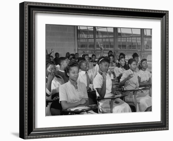 African-American Students in Class at Brand New George Washington Carver High School-Margaret Bourke-White-Framed Photographic Print