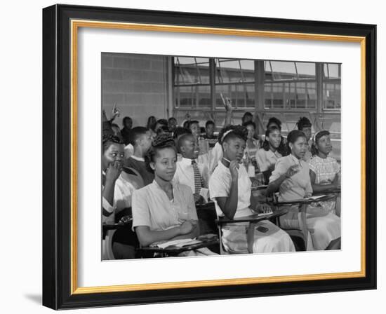 African-American Students in Class at Brand New George Washington Carver High School-Margaret Bourke-White-Framed Photographic Print