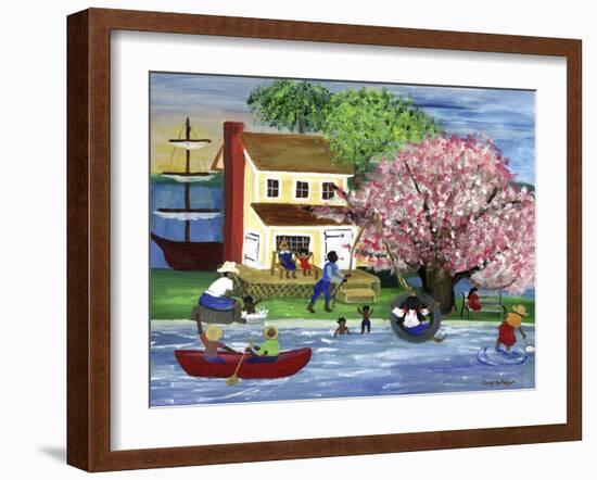 African American Summertime Homestead-Cheryl Bartley-Framed Giclee Print