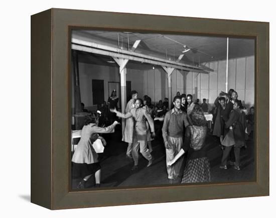 African American Teenagers at a Dance in Oak Ridge, Tennessee-Ed Westcott-Framed Stretched Canvas