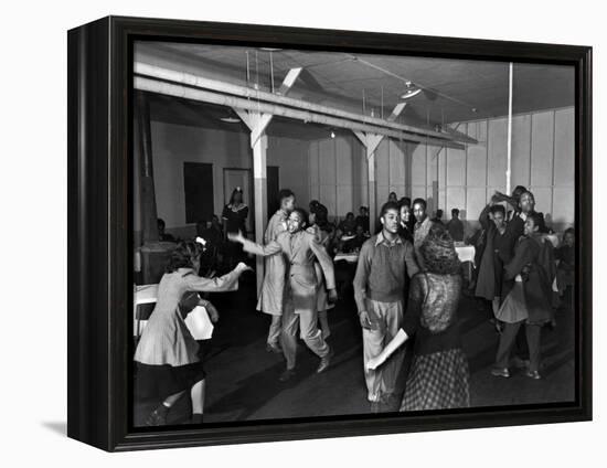 African American Teenagers at a Dance in Oak Ridge, Tennessee-Ed Westcott-Framed Stretched Canvas