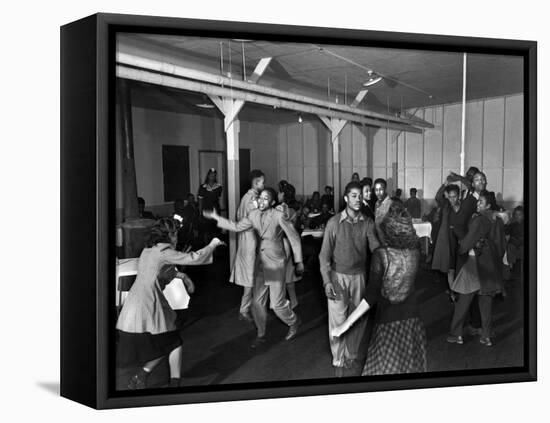 African American Teenagers at a Dance in Oak Ridge, Tennessee-Ed Westcott-Framed Stretched Canvas