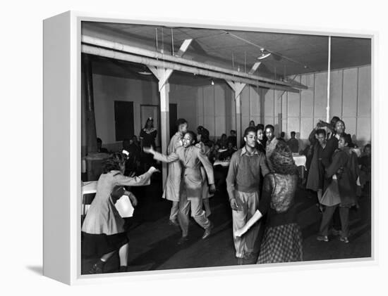 African American Teenagers at a Dance in Oak Ridge, Tennessee-Ed Westcott-Framed Stretched Canvas