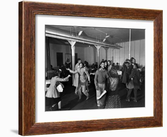 African American Teenagers at a Dance in Oak Ridge, Tennessee-Ed Westcott-Framed Photo