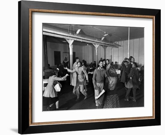 African American Teenagers at a Dance in Oak Ridge, Tennessee-Ed Westcott-Framed Photo