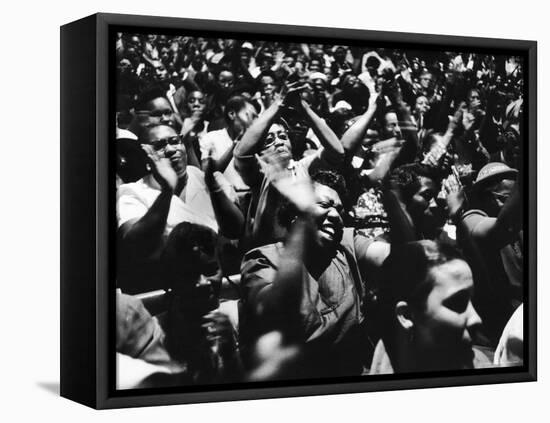 African American Women at Meeting During Bus Boycott-Grey Villet-Framed Premier Image Canvas