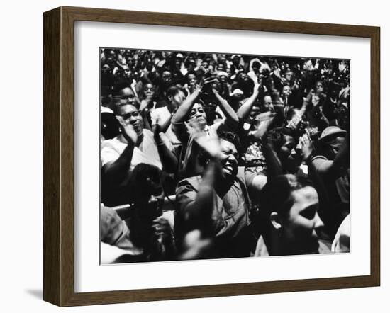 African American Women at Meeting During Bus Boycott-Grey Villet-Framed Photographic Print