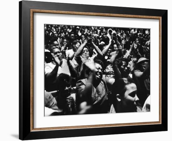 African American Women at Meeting During Bus Boycott-Grey Villet-Framed Photographic Print