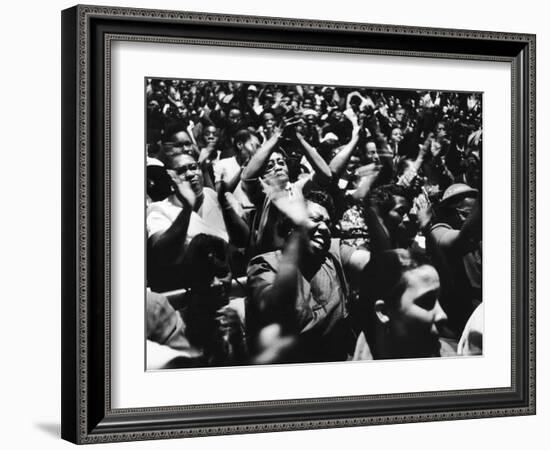 African American Women at Meeting During Bus Boycott-Grey Villet-Framed Photographic Print