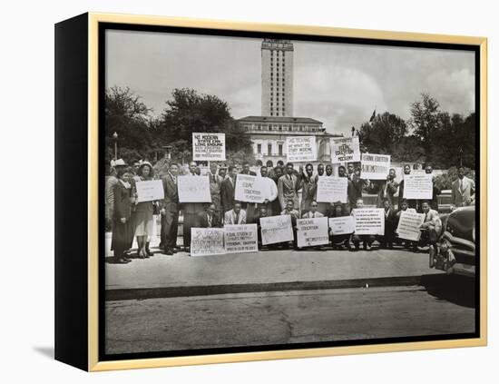 African Americans Demonstrate Against Segregation at the University of Texas, Austin-null-Framed Stretched Canvas