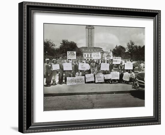 African Americans Demonstrate Against Segregation at the University of Texas, Austin-null-Framed Photo