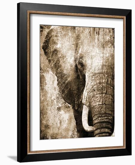 African Animals I - Sepia-Eric Yang-Framed Premium Giclee Print