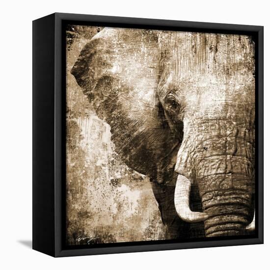 African Animals I - Sepia-Eric Yang-Framed Stretched Canvas