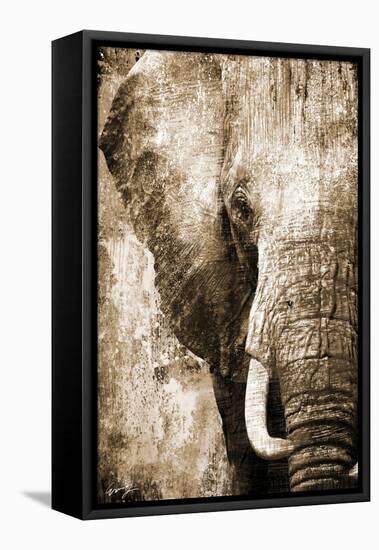 African Animals I - Sepia-Eric Yang-Framed Stretched Canvas