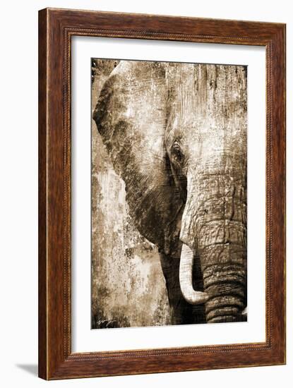 African Animals I - Sepia-Eric Yang-Framed Premium Giclee Print