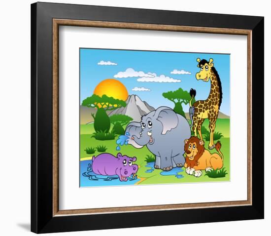 African Animals I-Klara Viskova-Framed Art Print